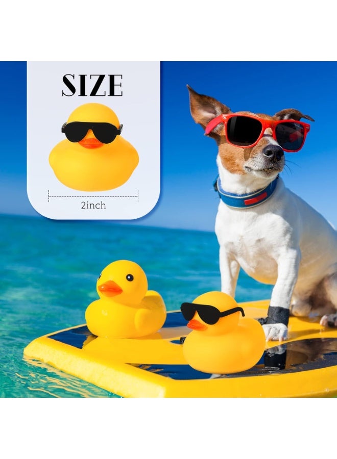 Mini Carnival Cruise Birthday Rubber Duck Bath Toy Loose (wearing duck sunglasses, yellow) - Image 3